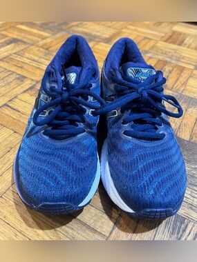 Asics Womens Gel Nimbus Blue Running Shoes Sneakers Size 6.5